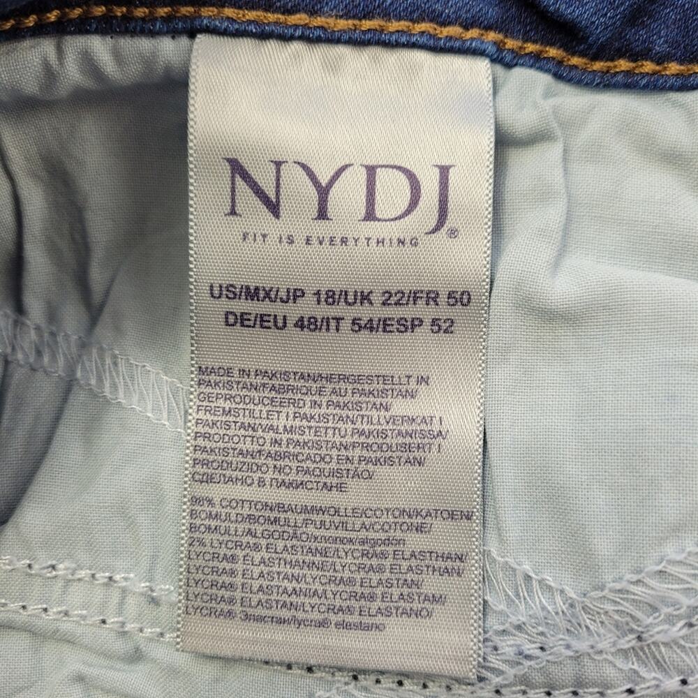 NWOT NYDJ Sheri Cooper Slim Leg Dark Wash Jeans Lift Tuck Slimming Stretch sz 18 - Picture 12 of 16